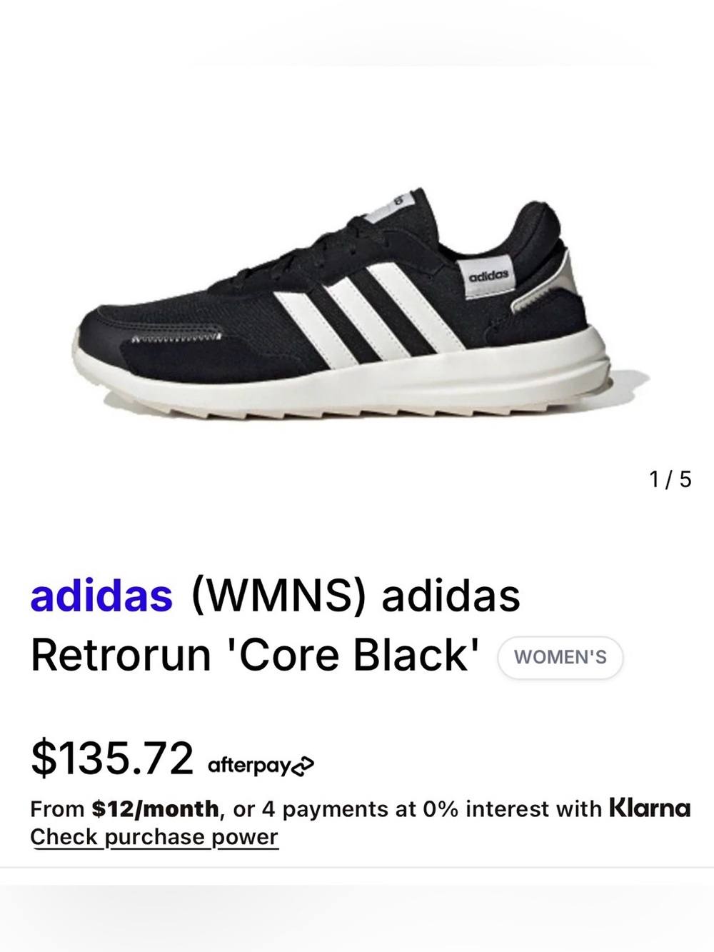 ADIDAS RETRORUN EH1859 “core black” - Picture 15 of 15